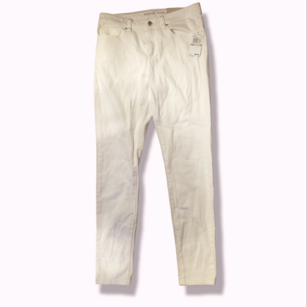 Micheal Kors White Izzy Skinny Jeans Size 8
